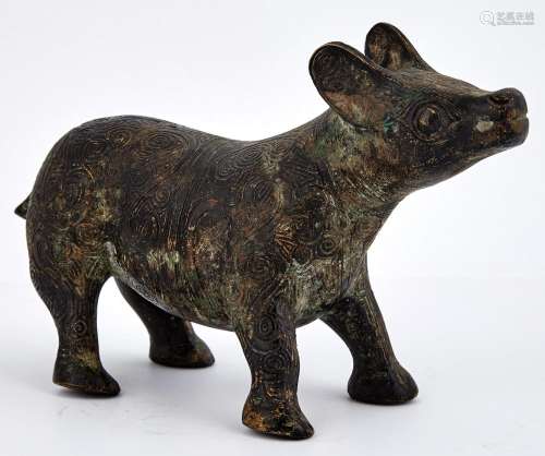Chinese Archaic Style Bronze Tapir