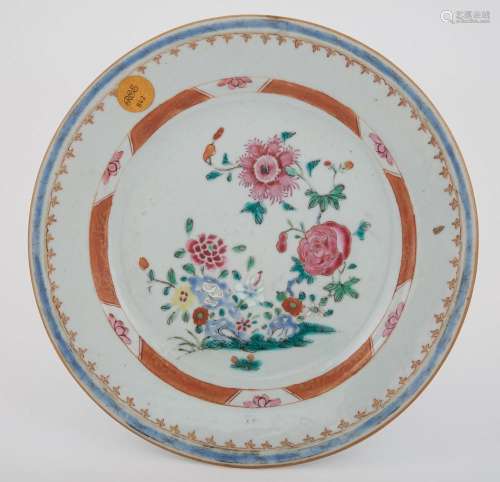 Chinese Export Famille Rose Glazed Porcelain Dish