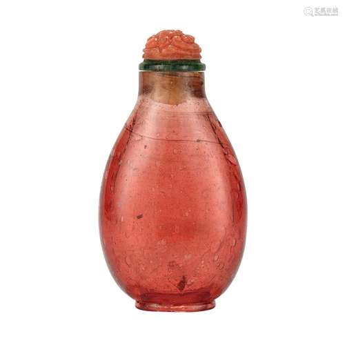 Chinese Red Glass Snuff Bottle