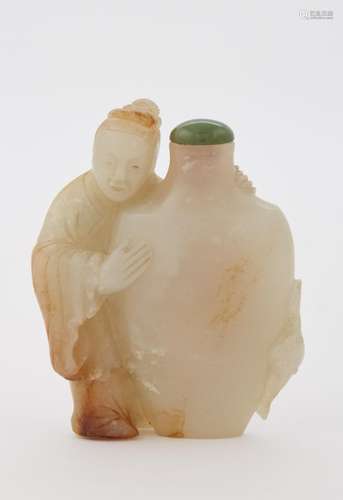 Chinese Celadon Jade Snuff Bottle