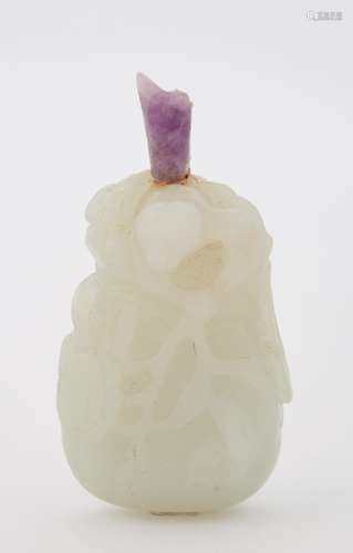 Chinese White Jade Snuff Bottle