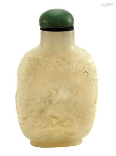 Chinese White Jade Snuff bottle