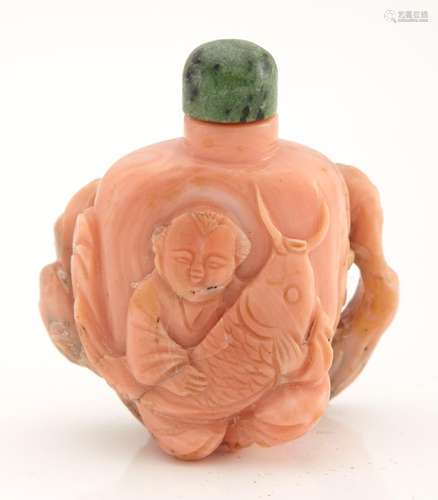 Chinese Coral Snuff Bottle