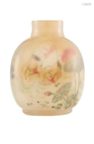 Chinese Inside Painted Agate Snuff Bottle