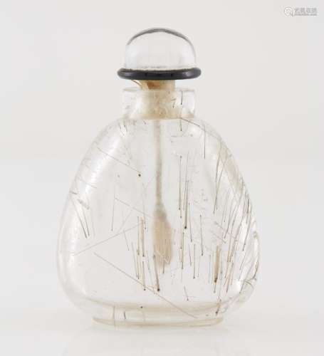 Chinese Hair Crystal Snuff Bottle