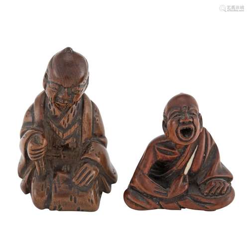 Two Japanese Boxwood Netsuke