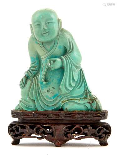 Chinese Turquoise Figure of Buddha