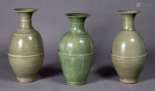 Three Similar Chinese Ming Style Vases