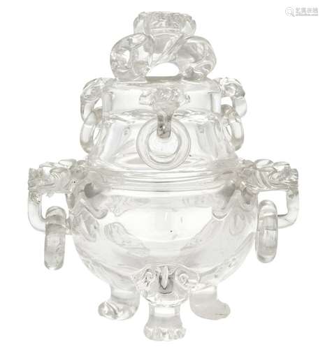 Chinese Rock Crystal Covered Censer