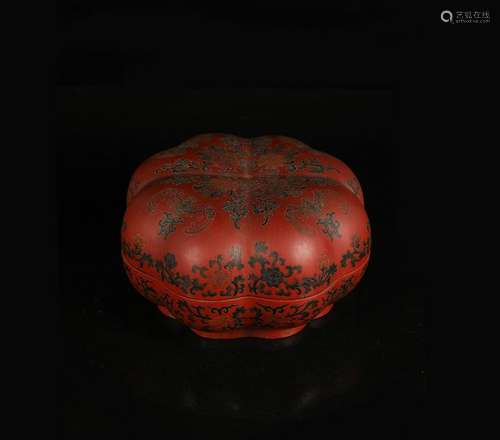 CHINESE CINNABAR LACQUER COVER BOX