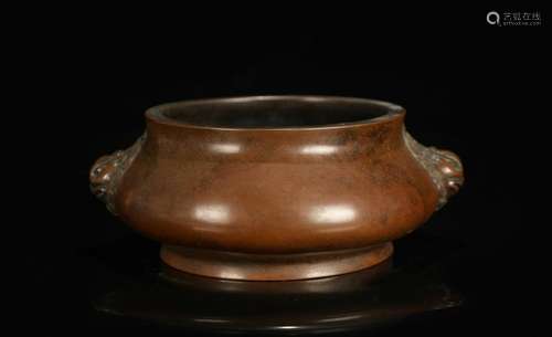 CHINESE BRONZE CENSER WITH MARK