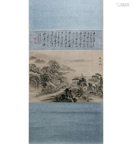 CHINESE INK AND COLOR LANDSCAPE PAINTING, WU HUFAN