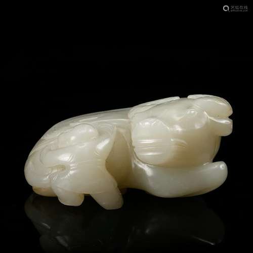 CHINESE WHITE JADE WATER BUFFALO