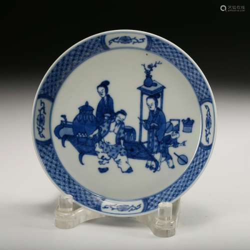 CHINESE BLUE WHITE PORCELAIN PLATE