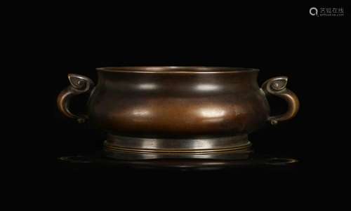 CHINESE BRONZE CENSER WITH MARK