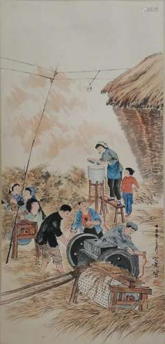 CHINESE PAINTING OF CULTURAL REVOLUTION SCENE, YAN
