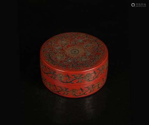 CHINESE CINNABAR LACQUER COVER BOX
