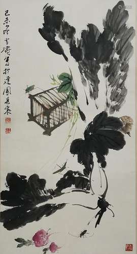 CHINESE PAINTING OF CABBAGE, WANG XUETAO