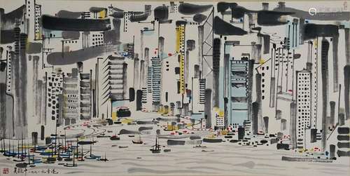 CHINESE INK AND COLOR PAINTING OF HONG KONG, WU GU