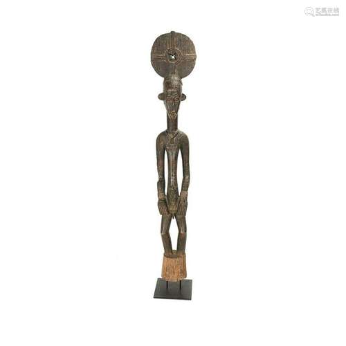 African Carved Wood Rhythm Pounder Figure, Senufo.