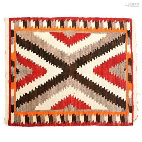 Native American Woven Wool Saddle Blanket, probably