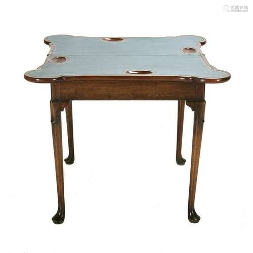 George II Style Mahogany Games Table.