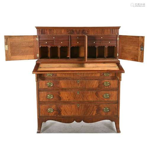 19th Century Federal Mahogany Secretary.