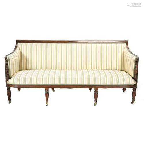 Massachusetts Federal Period Mahogany Sofa.