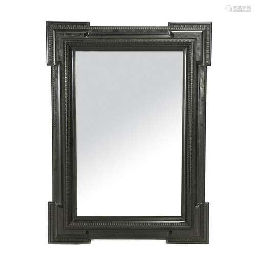 Dutch Baroque Style Ebonized Wood Bolection Mirror.