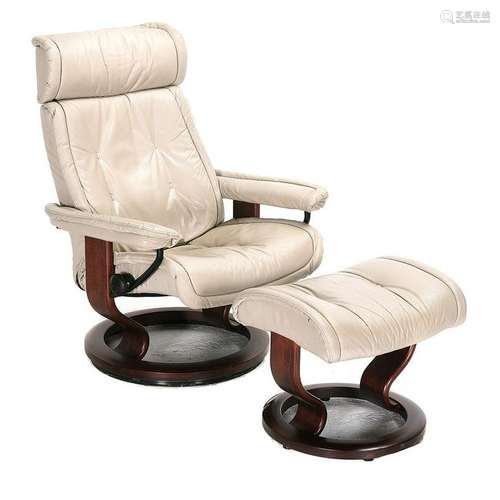 Ekornes Norwegian Mid Century Modern Teak Recliner with