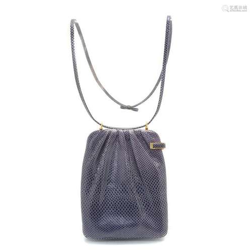 Judith Lieber Purple Leather Disco Bag.