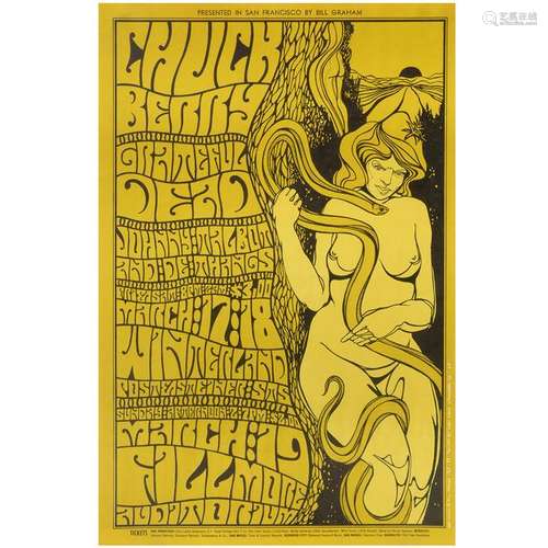 Chuck Berry and Grateful Dead Poster for Fillmore &