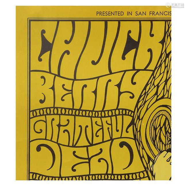 Chuck Berry and Grateful Dead Poster for Fillmore &－【Deal Price Picture】