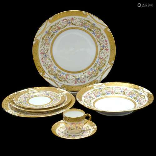 Ahrenfeldt Limoges Porcelain Partial Dinner Service,