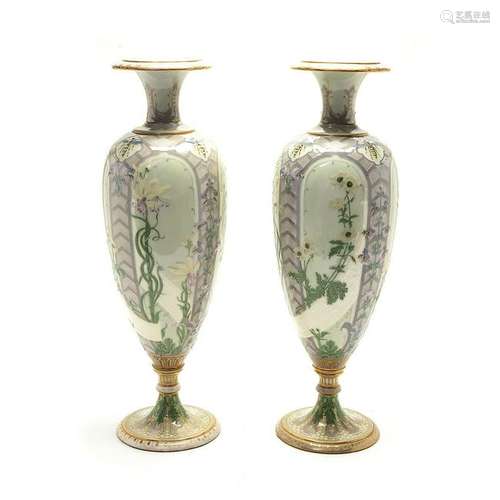 Sevres Art Nouveau Pate Nouvelle Pair of Porcelain