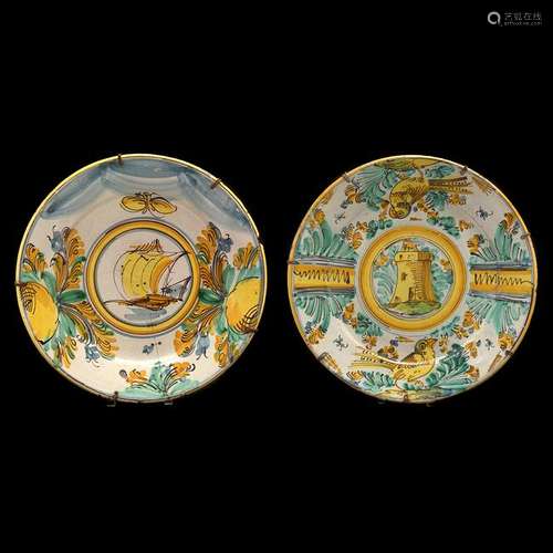 18th Century Spanish Maiolica Chargers.