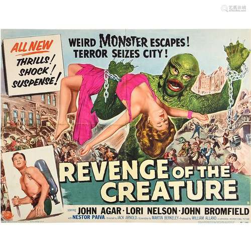 Revenge of the Creature Half Sheet Movie Poster Style