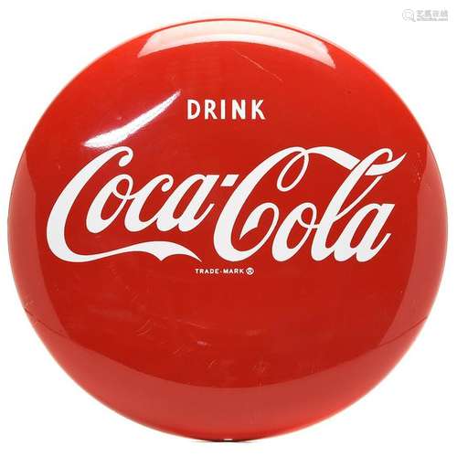 Porcelain Drink Coca-Cola Button Sign