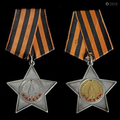 Lot of Two Russian WWII Orders of Glory