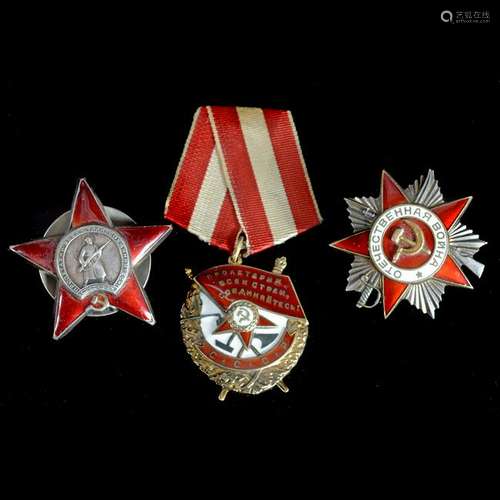 Lot of Three Russian Orders