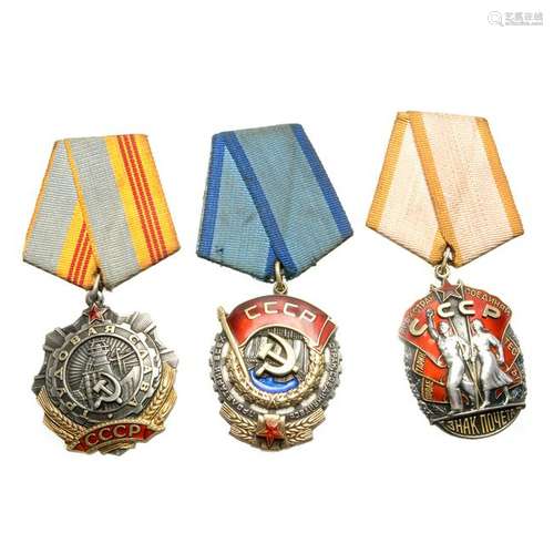 Lot of Three Russian Orders