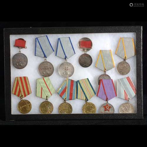 Collection of 12 Russian Medals