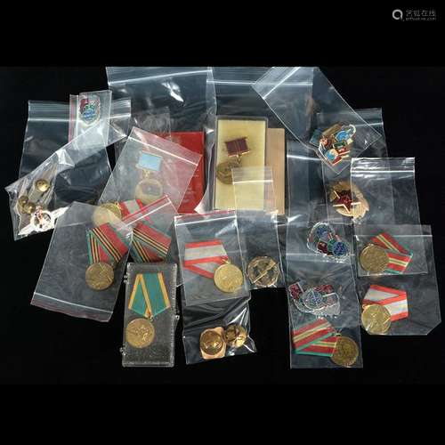 Collection of Russian Medals, Pins and Badges