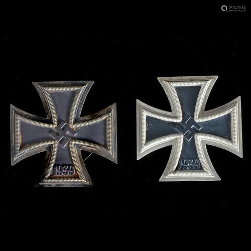 Lot of Two German World War II Iron Crosses