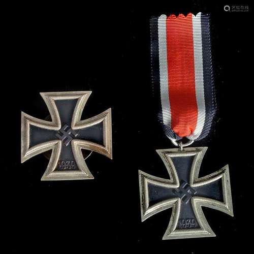 Lot of Two German World War II Iron Crosses