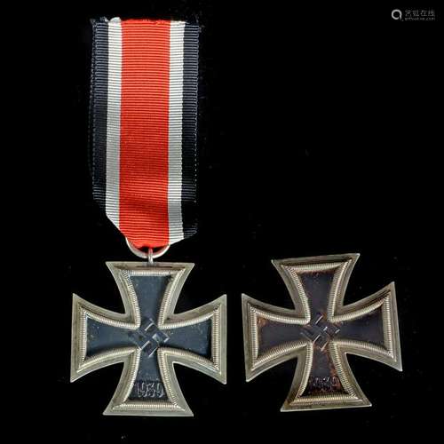 Lot of Two German World War II Iron Crosses