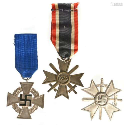 Lot of Three German World War II Medals