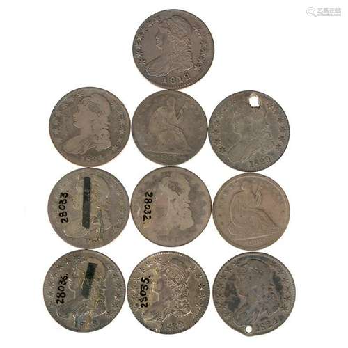 Lot of 10 US Half Dollars