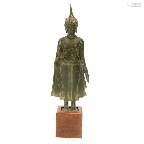 Thai Bronze Standing Buddha