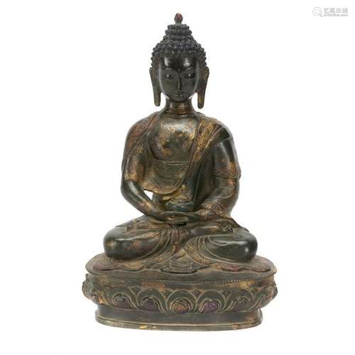 Tibetan Bronze Seated Buddha